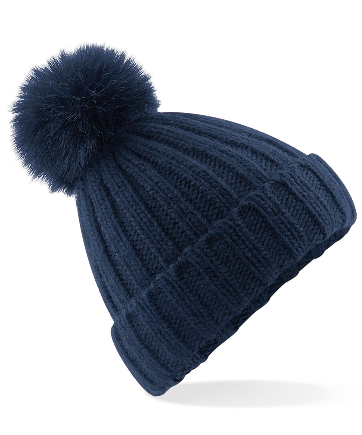 Verbier fur pop pom chunky beanie | BC413