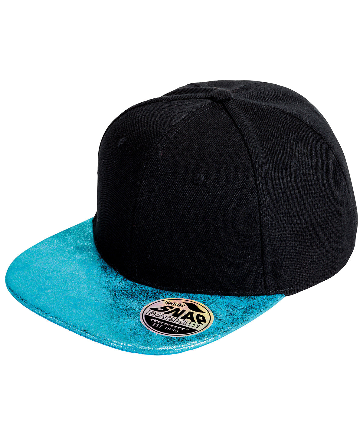 Bronx glitter flat peak snapback cap | RC87X