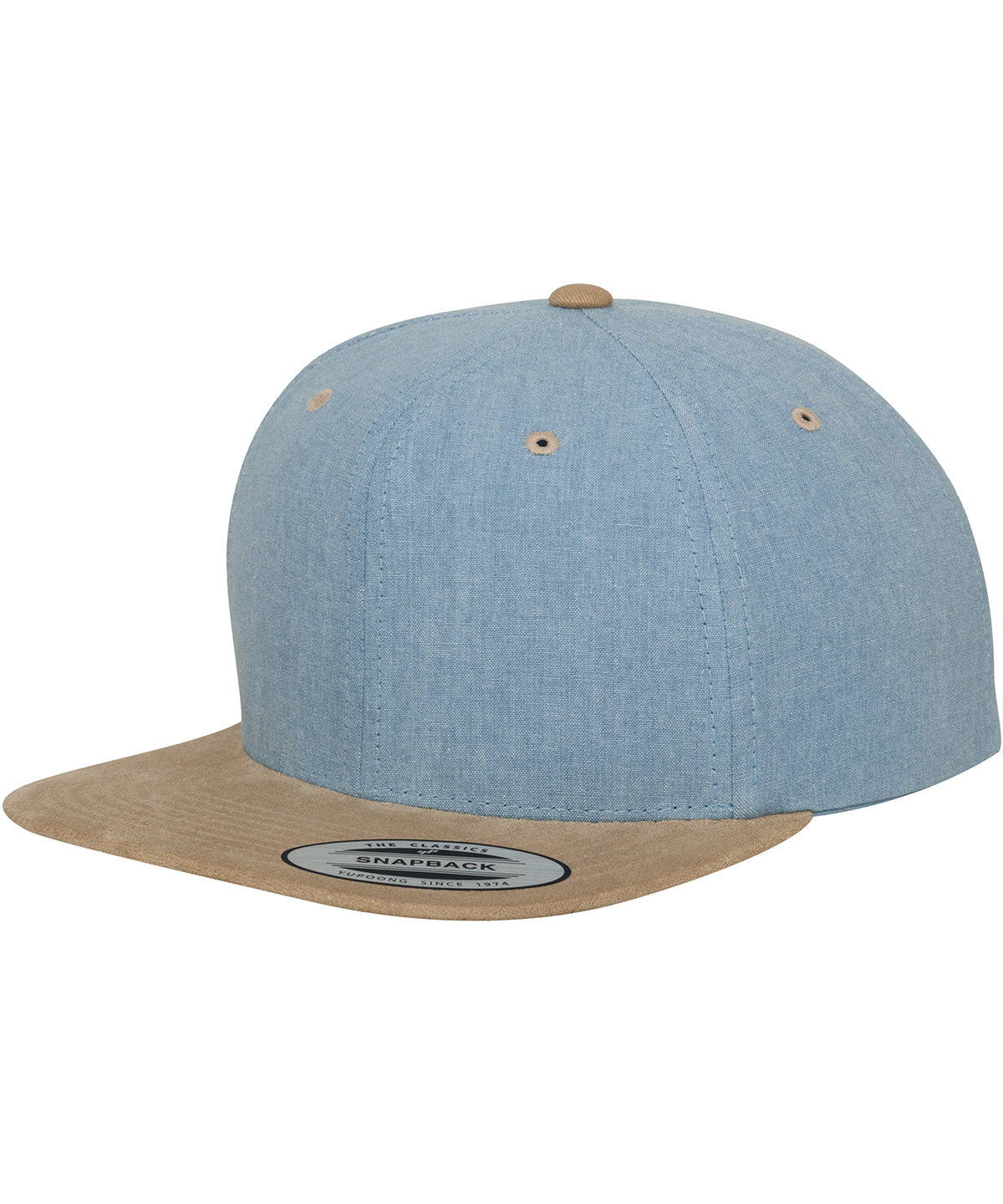 Chambray-suede snapback (6089CH) | YP009