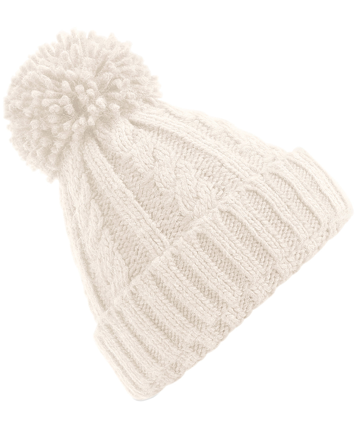 Cable knit melange beanie | BC480