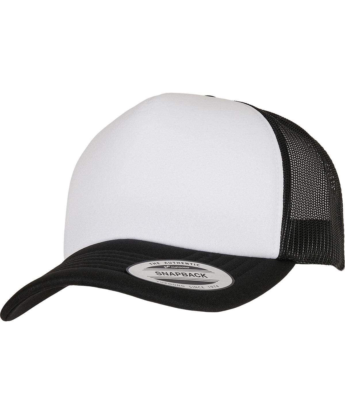 YP Classics® curved foam trucker cap – white front (6320W) | YP227