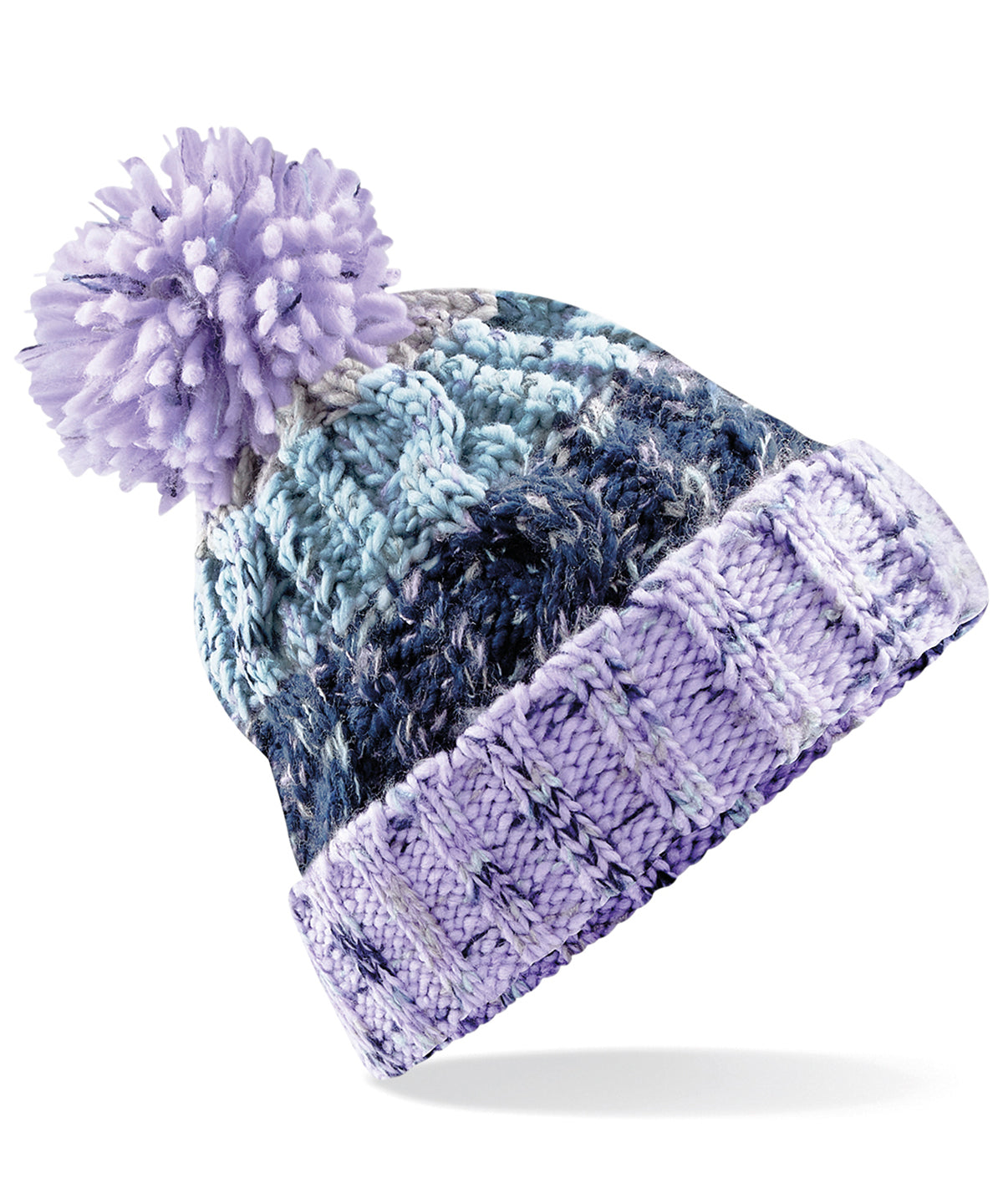 Corkscrew pom pom beanie | BC486