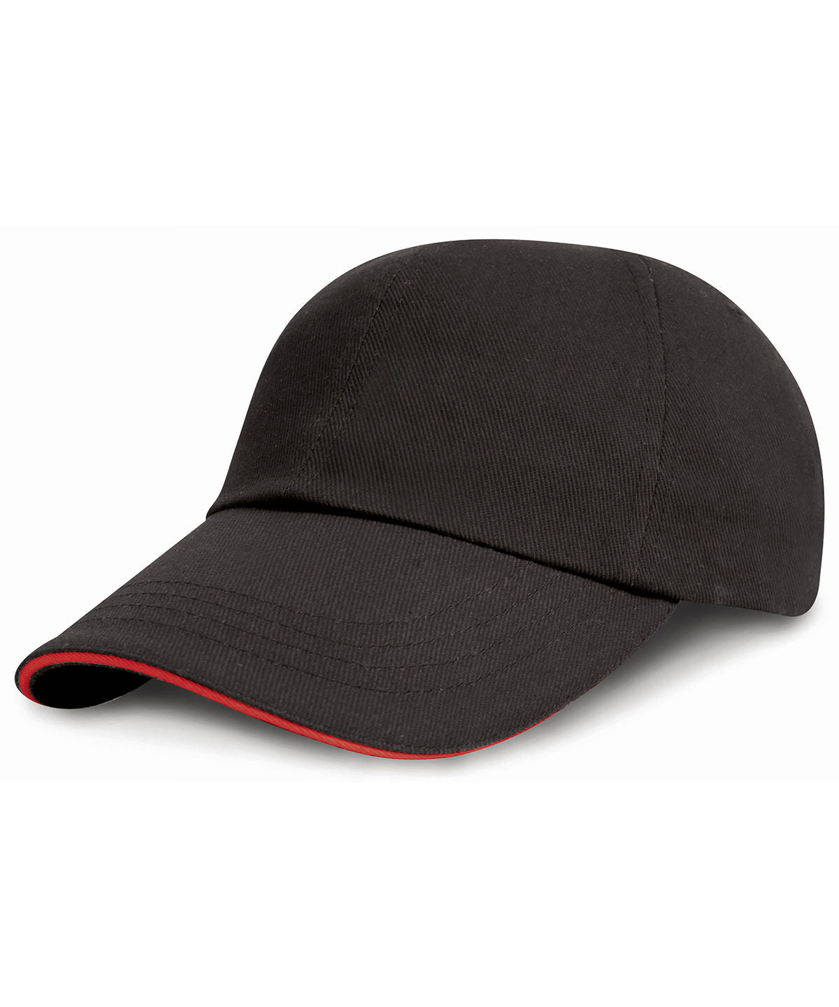 Junior low-profile heavy brushed cotton cap with sandwich peak | R24JP