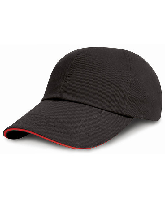 Junior low-profile heavy brushed cotton cap with sandwich peak | R24JP