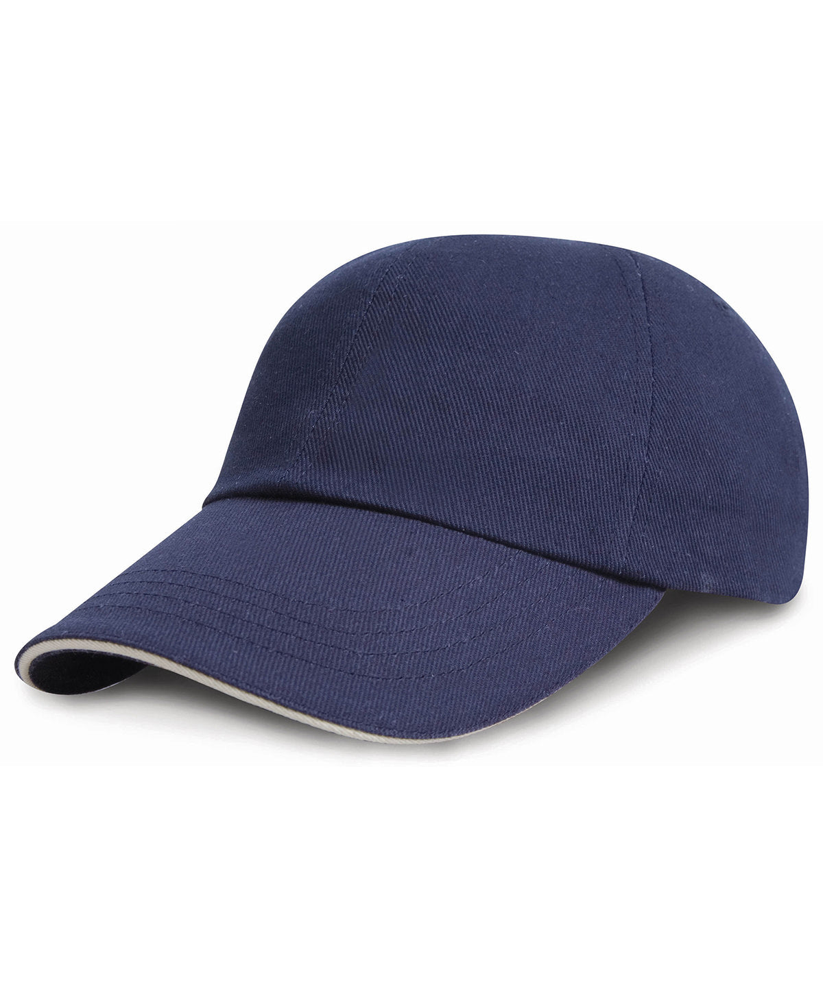 Junior low-profile heavy brushed cotton cap with sandwich peak | R24JP