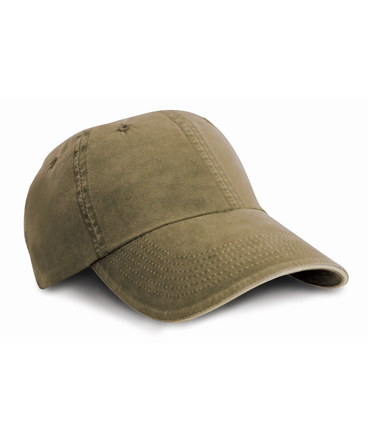 Washed fine line cotton cap with sandwich peak | RC54X