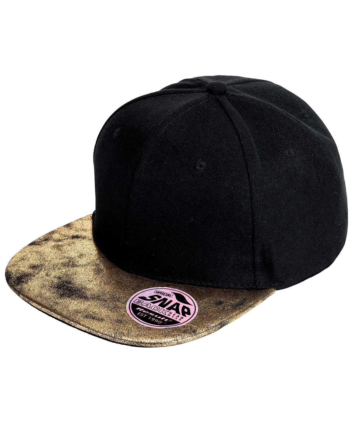 Bronx glitter flat peak snapback cap | RC87X
