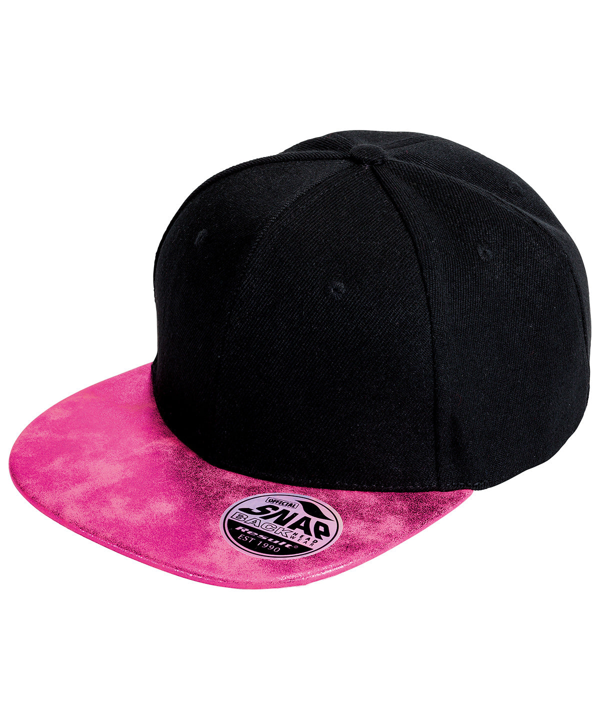 Bronx glitter flat peak snapback cap | RC87X