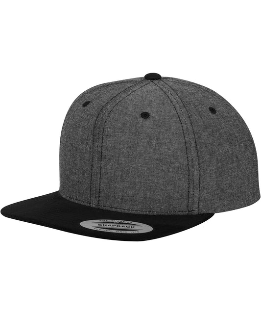 Chambray-suede snapback (6089CH) | YP009