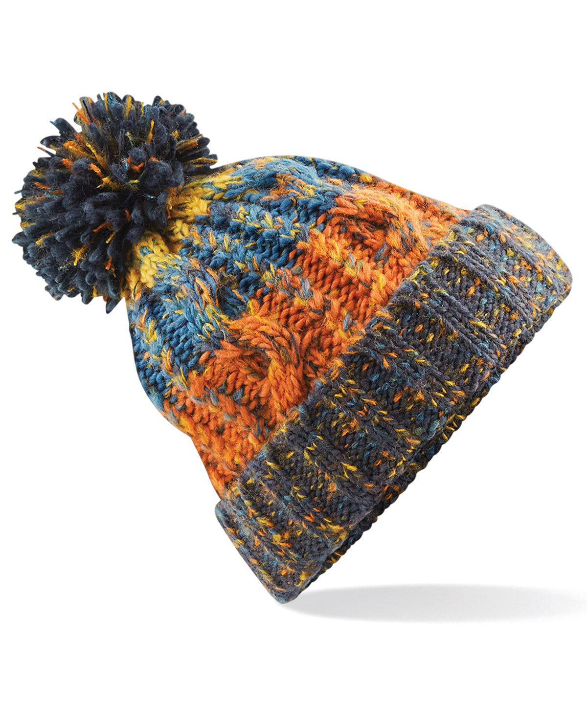 Corkscrew pom pom beanie | BC486