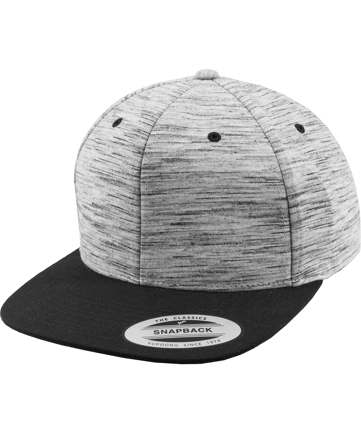 Stripes melange crown snapback (6089SC) | YP088