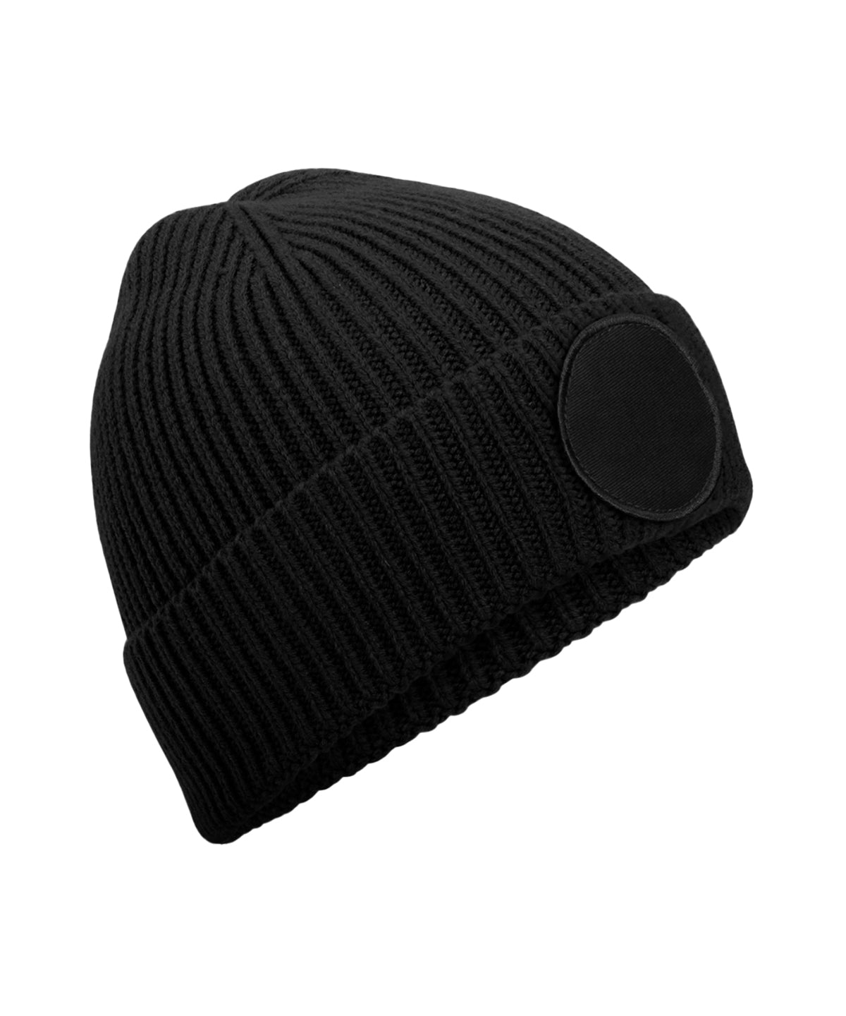 Circular fashion patch beanie | B332R