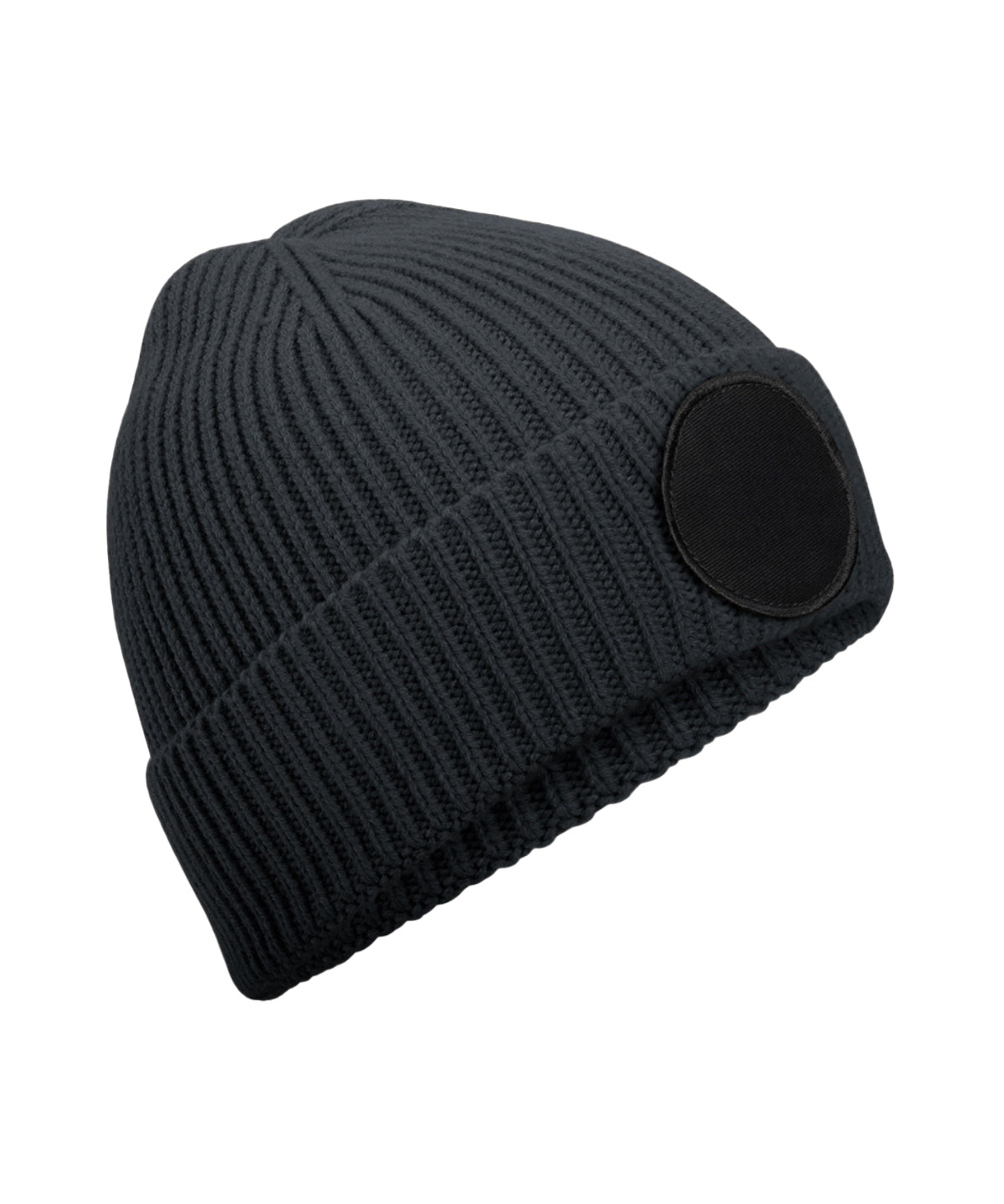 Circular fashion patch beanie | B332R