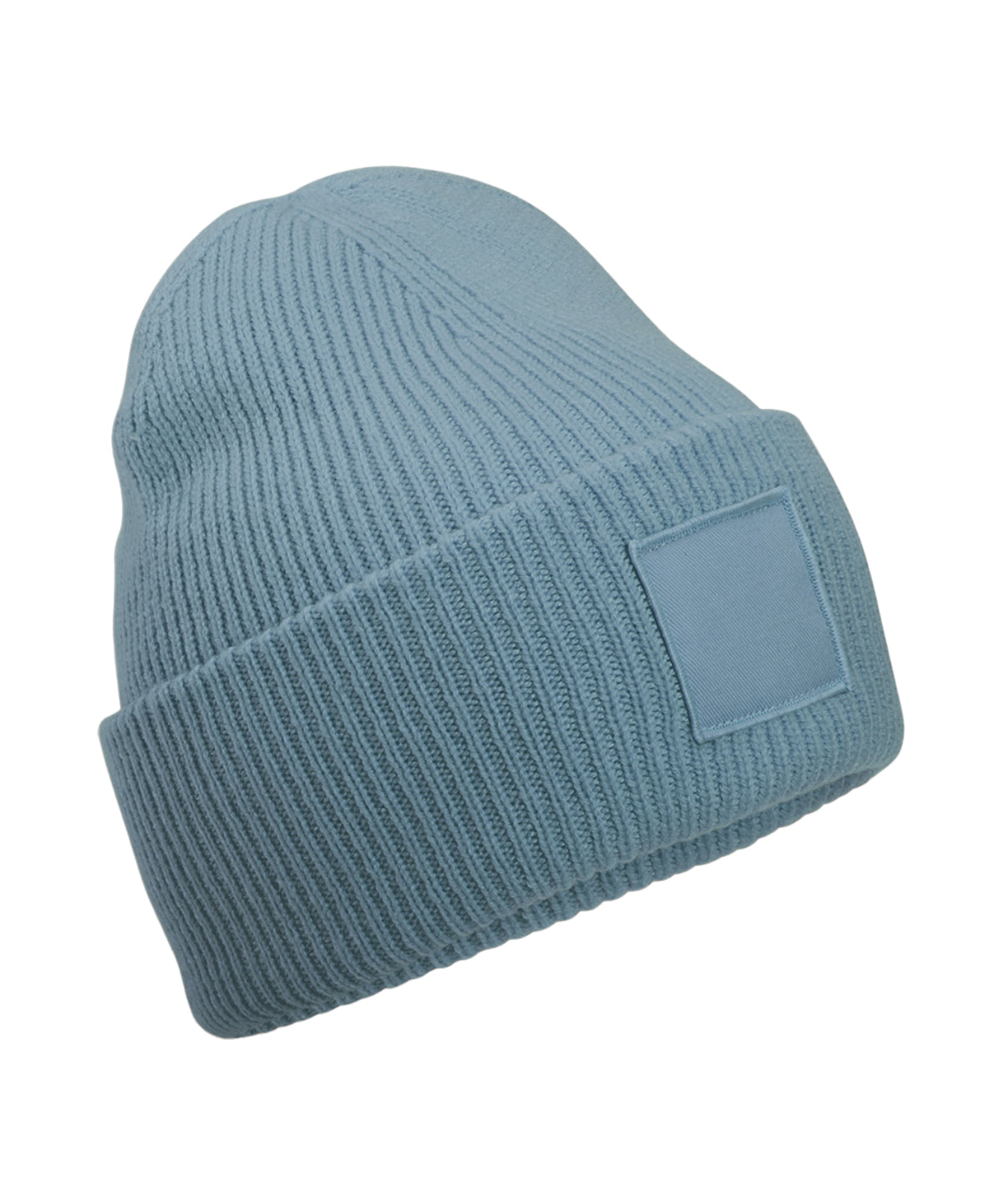 Deep-cuffed tonal patch beanie | B336R