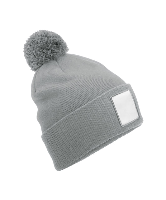 Appliqué patch pom beanie | B338R