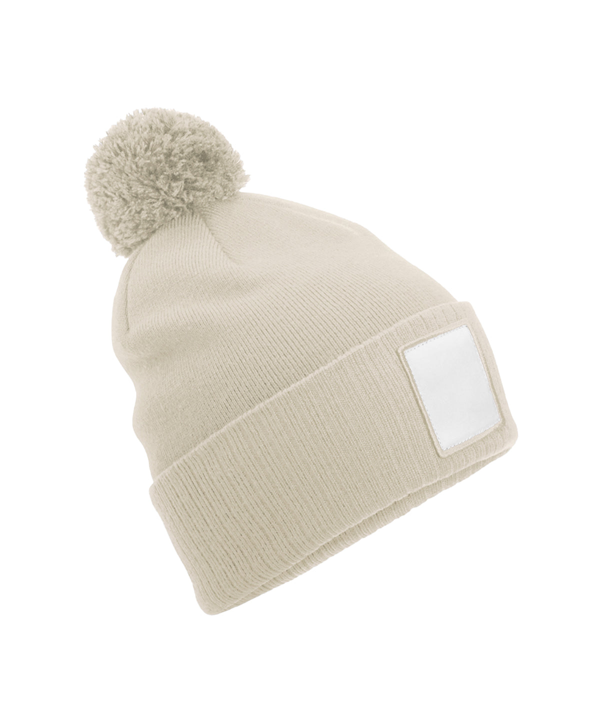 Appliqué patch pom beanie | B338R