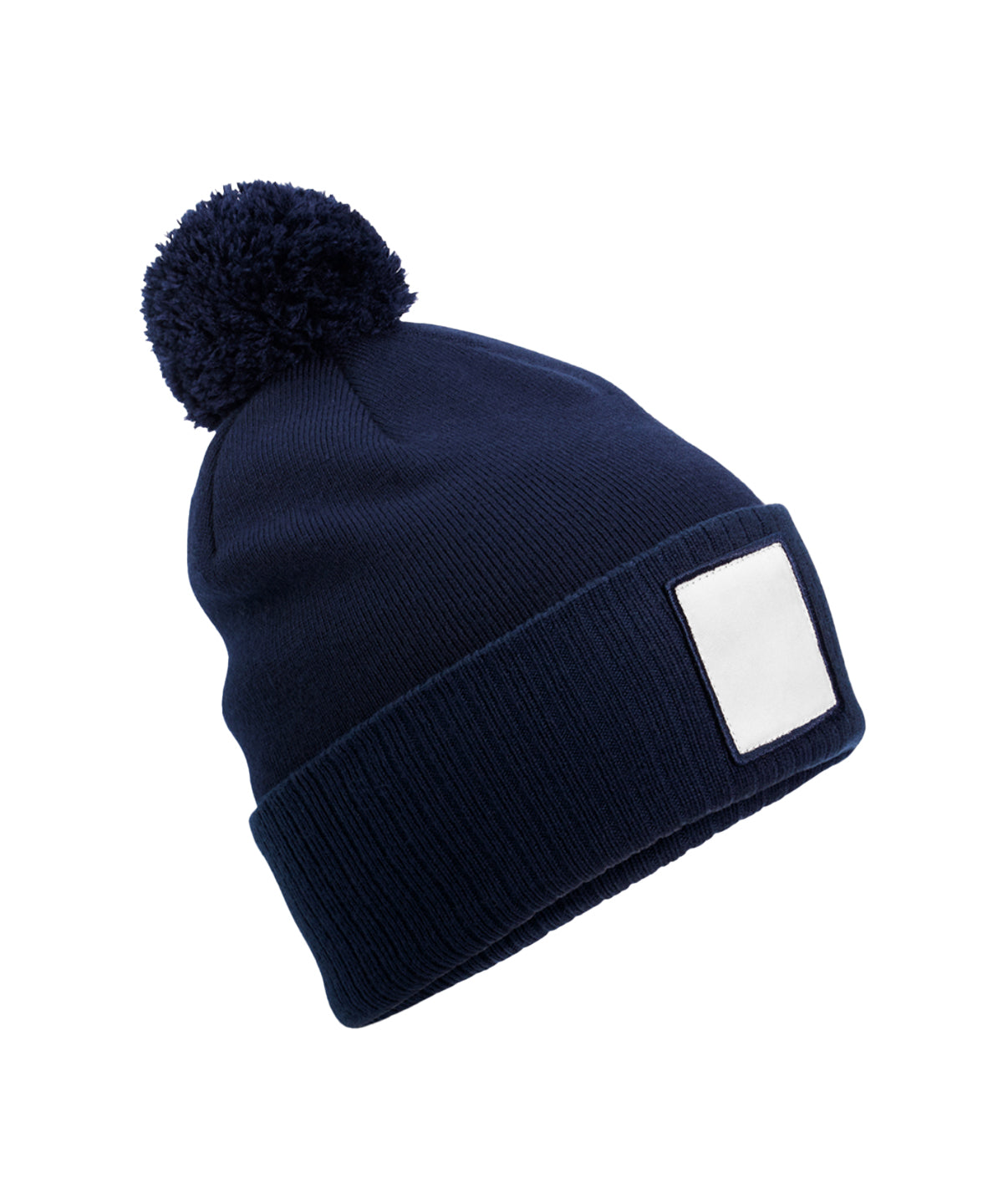 Appliqué patch pom beanie | B338R