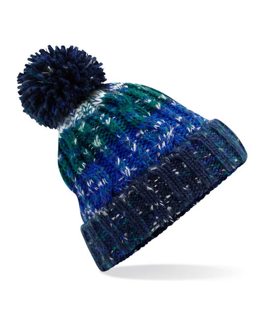 Corkscrew pom pom beanie | BC486