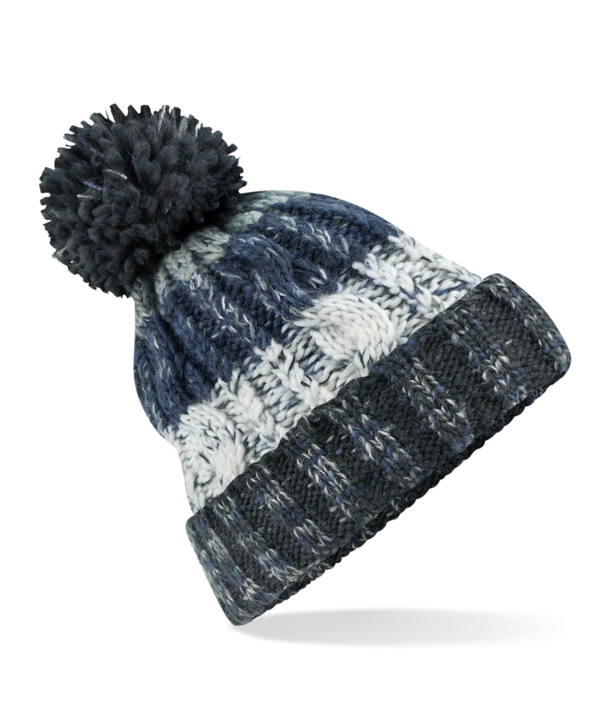 Corkscrew pom pom beanie | BC486