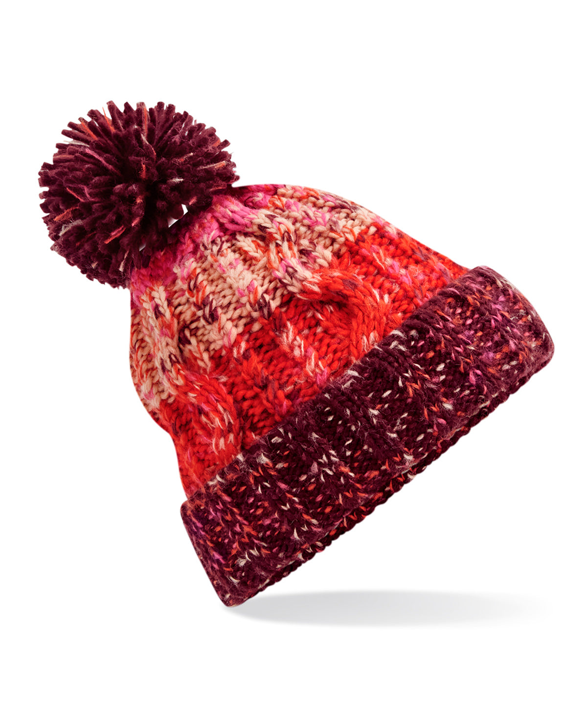 Corkscrew pom pom beanie | BC486