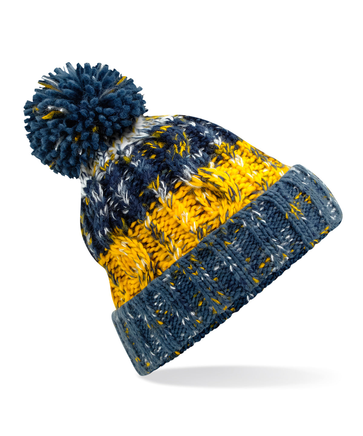 Corkscrew pom pom beanie | BC486