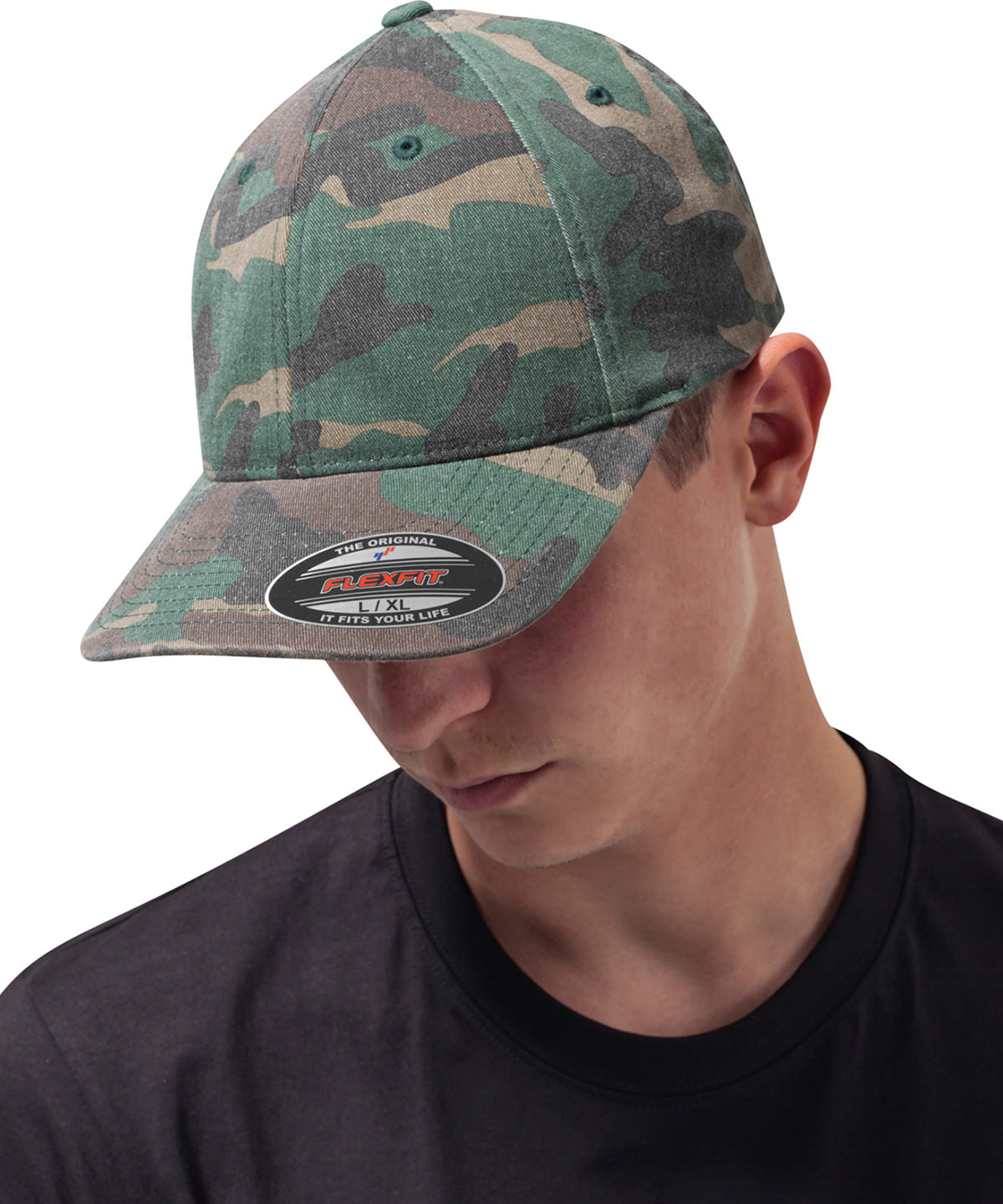 Flexfit garment washed camo (6977CA) | YP026