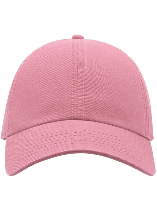Action 6 Panel Chino Baseball Cap | ACACTI — Pink front [ABS-COLOUR:ACACTI:RS]