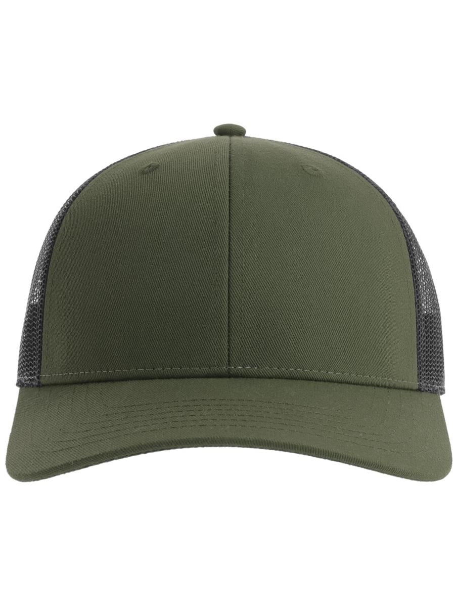 Bryce Recycled Trucker 6 Panel Cap — Olive/Black [ABS-COLOUR:ACBRYC:OLNR]