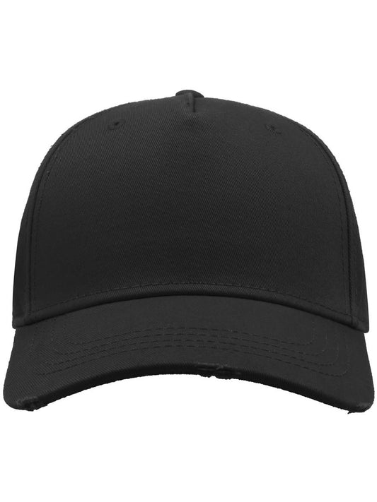 Cargo Weathered Visor 5 Panel Cap — Black [ABS-COLOUR:ACCARG:NR]