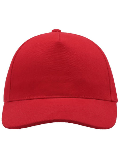 # Liberty Five Buckle Hvy Brush Cotton 5 Panel Cap | ACLIFB — Red [ABS-COLOUR:ACLIFB:RO]