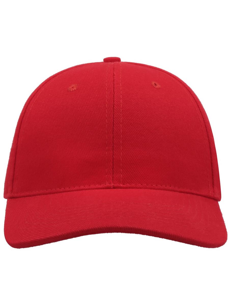 # Liberty Six Brushed Cotton 6 Panel Cap | ACLIST — Red [ABS-COLOUR:ACLIST:RO]