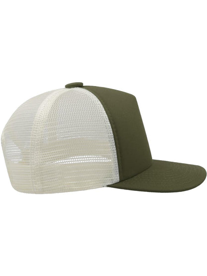 # Record Mid Visor 5 Panel Trucker Cap