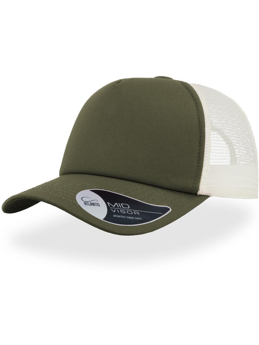 # Record Mid Visor 5 Panel Trucker Cap