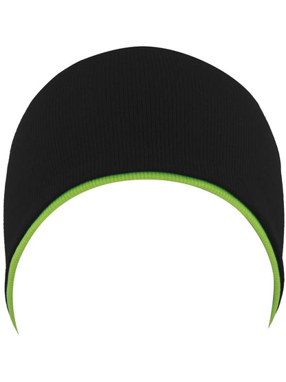 # Extreme Reversible Jersey Slouch Beanie | ACEXTR — Black/Safety Green [ABS-COLOUR:ACEXTR:NRVE]