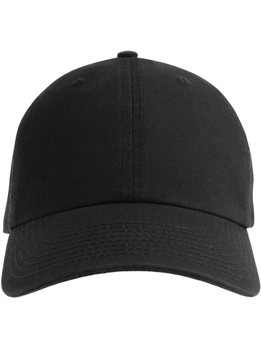Fraser Organic Cotton Unstructured 6 Panel Cap — Black [ABS-COLOUR:ACFRAC:NR]