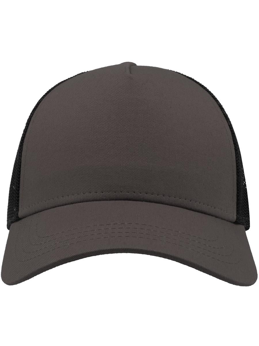 Rapper Cotton 5 Panel Trucker Cap — Dk Grey/Black [ABS-COLOUR:ACRAPC:GSNR]