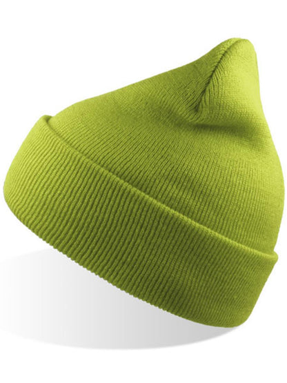 # Wind Beanie With Turn Up Double Skin | ACWIND — Lime [ABS-COLOUR:ACWIND:VELI]