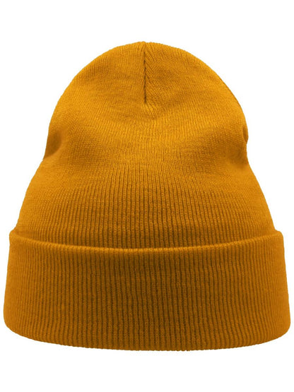 # Wind Beanie With Turn Up Double Skin | ACWIND — Mustard [ABS-COLOUR:ACWIND:MO]