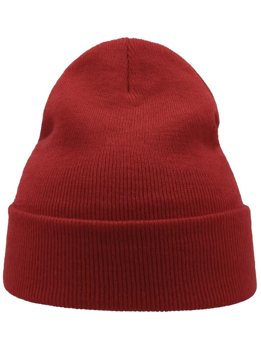 Wind Beanie With Turn Up Double Skin | ACWIND — Off Red front [ABS-COLOUR:ACWIND:MT]