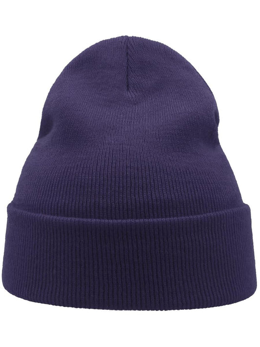 Wind Beanie With Turn Up Double Skin | ACWIND — Purple front [ABS-COLOUR:ACWIND:VI]