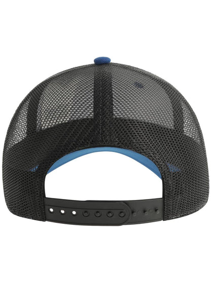 Zion Recycled Trucker 5 Panel Cap | ACZIOC — Royal/Black extra [ABS-COLOUR:ACZIOC:RYNR]