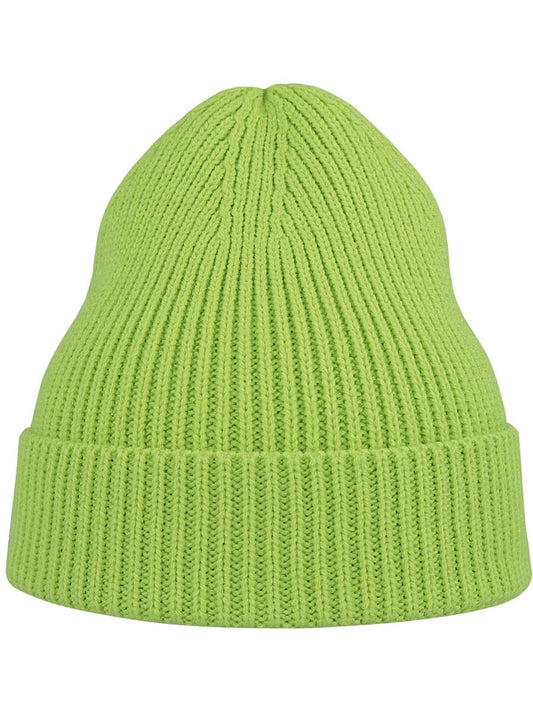 Andy Recycled Polyester Acrylic Beanie — Acid Green [ABS-COLOUR:ACANDB:VEAC]