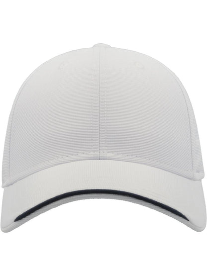 Estoril S Recycled Jacquard Weave 6 Panel Cap — White [ABS-COLOUR:ACESTS:BI]