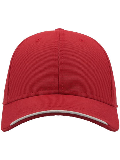 Estoril S Recycled Jacquard Weave 6 Panel Cap — Red [ABS-COLOUR:ACESTS:RO]