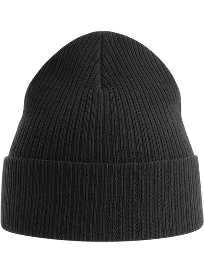 Nelson S Organic 2x1 Rib Cuffed Beanie — Black [ABS-COLOUR:ACNELB:NR]