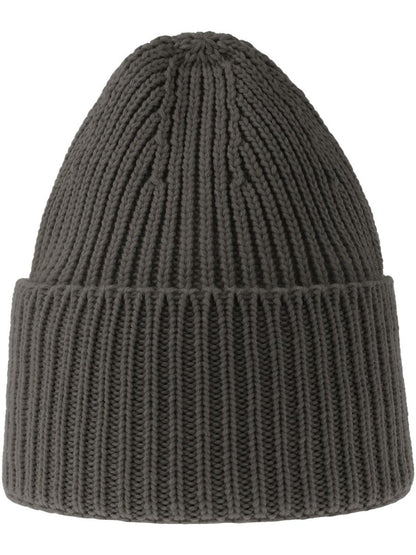 Oak Polylana Chunky Cuffed Beanie — Dark Grey Melange [ABS-COLOUR:ACOAKB:GSME]