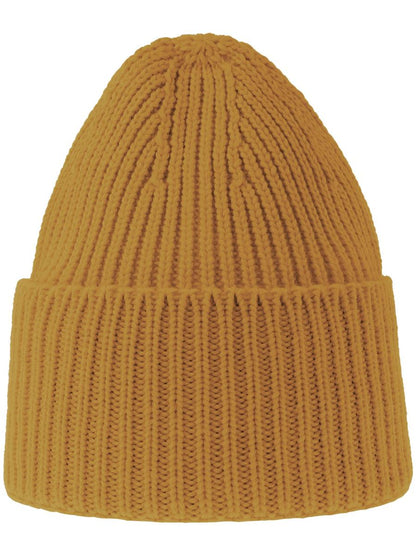 Oak Polylana Chunky Cuffed Beanie — Mustard [ABS-COLOUR:ACOAKB:MO]