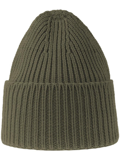 Oak Polylana Chunky Cuffed Beanie — Olive [ABS-COLOUR:ACOAKB:OL]