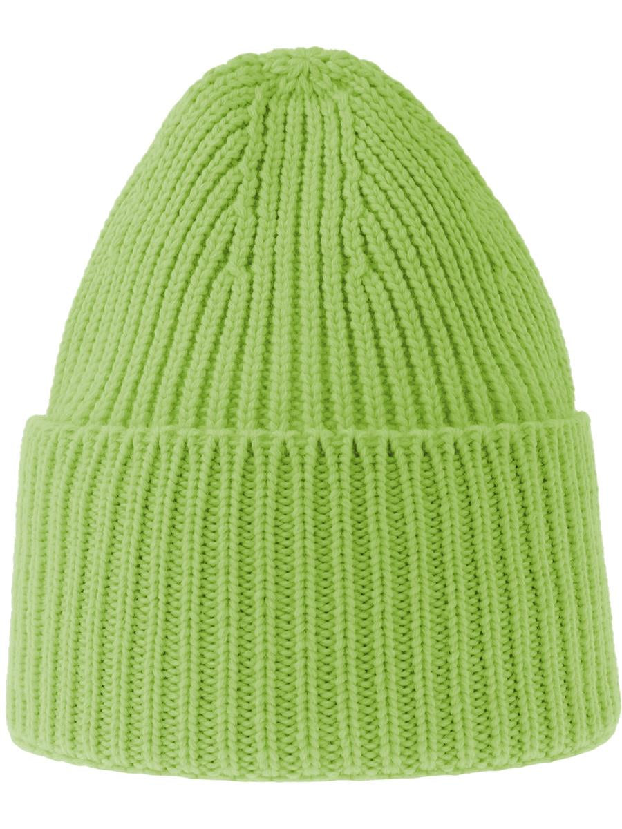 Oak Polylana Chunky Cuffed Beanie — Acid Green [ABS-COLOUR:ACOAKB:VEAC]