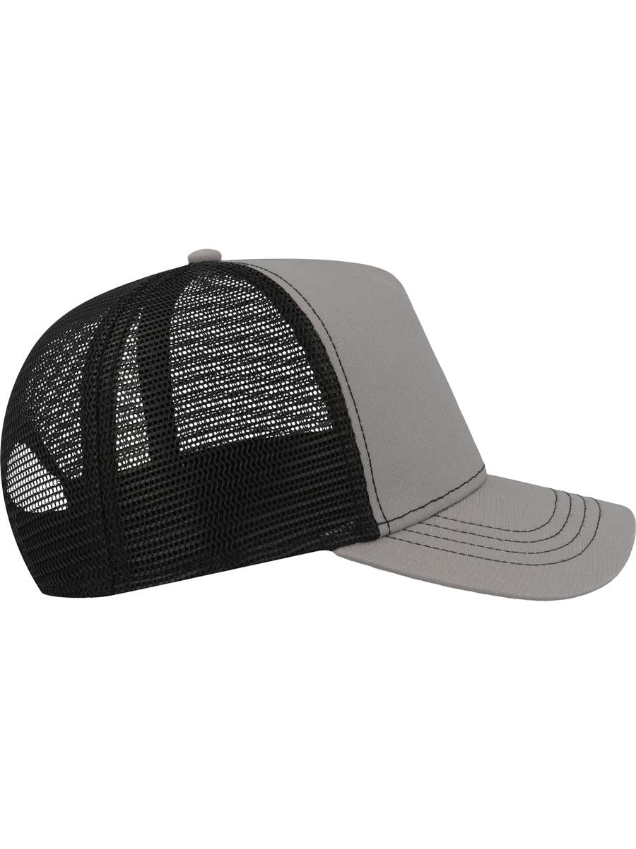 Rapper Canvas S Recycled 5 Panel Trucker | ACRACS — Grey/Black extra [ABS-COLOUR:ACRACS:GRNR]